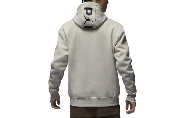 Толстовка Air Jordan Paris Saint-Germain Logo Hoodie 'Light Bone Black', цвет light bone/black — фото 2