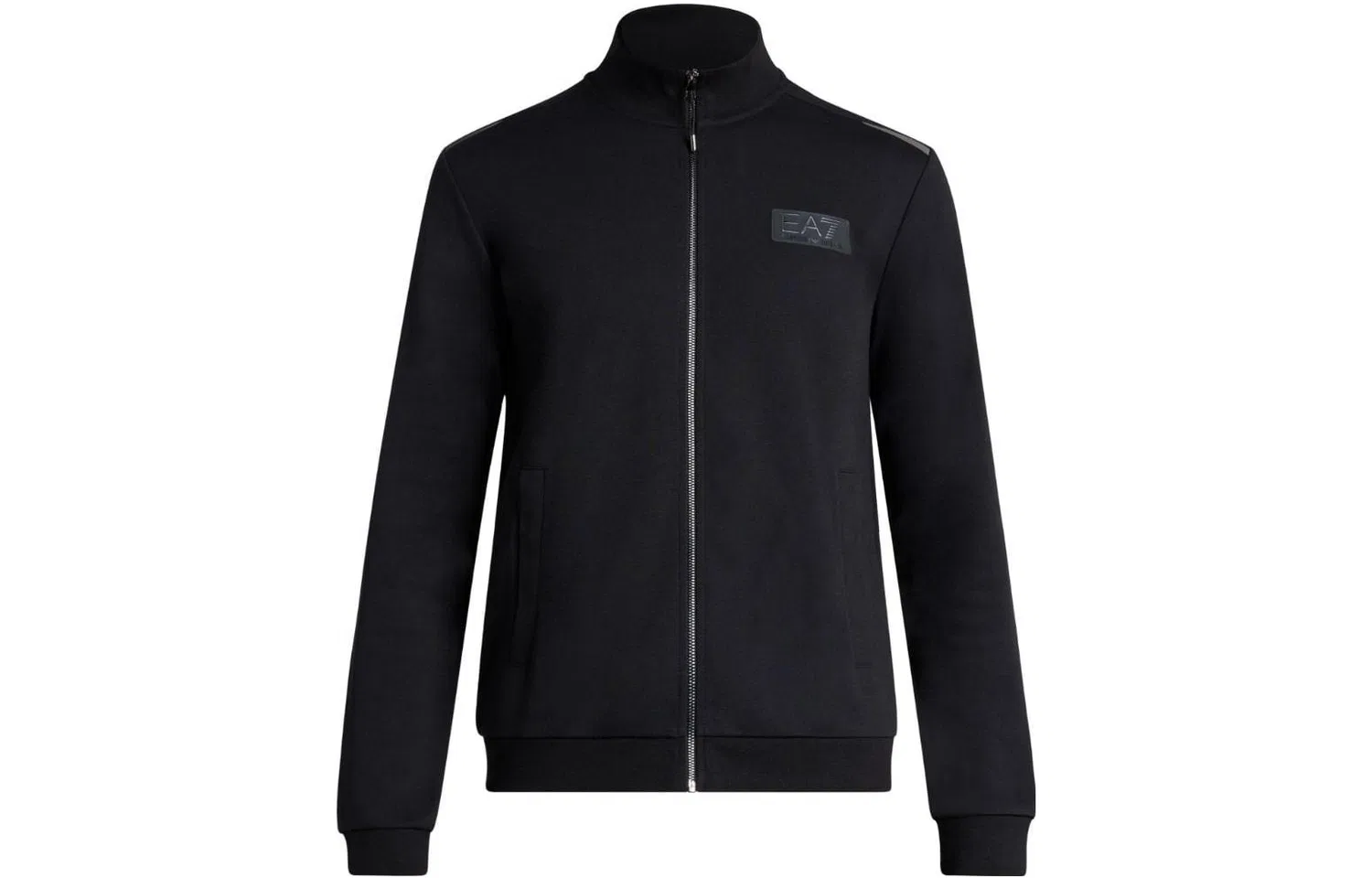 Куртка EA7 мужская, черная, водолазка EMPORIO ARMANI, Black