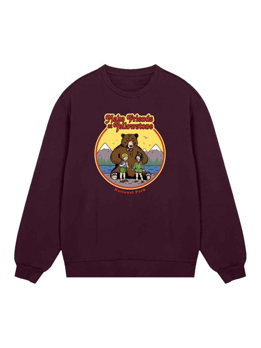 

Толстовка F4NT4STIC US National Parks Make Friends At Yellowstone, Carmine Red