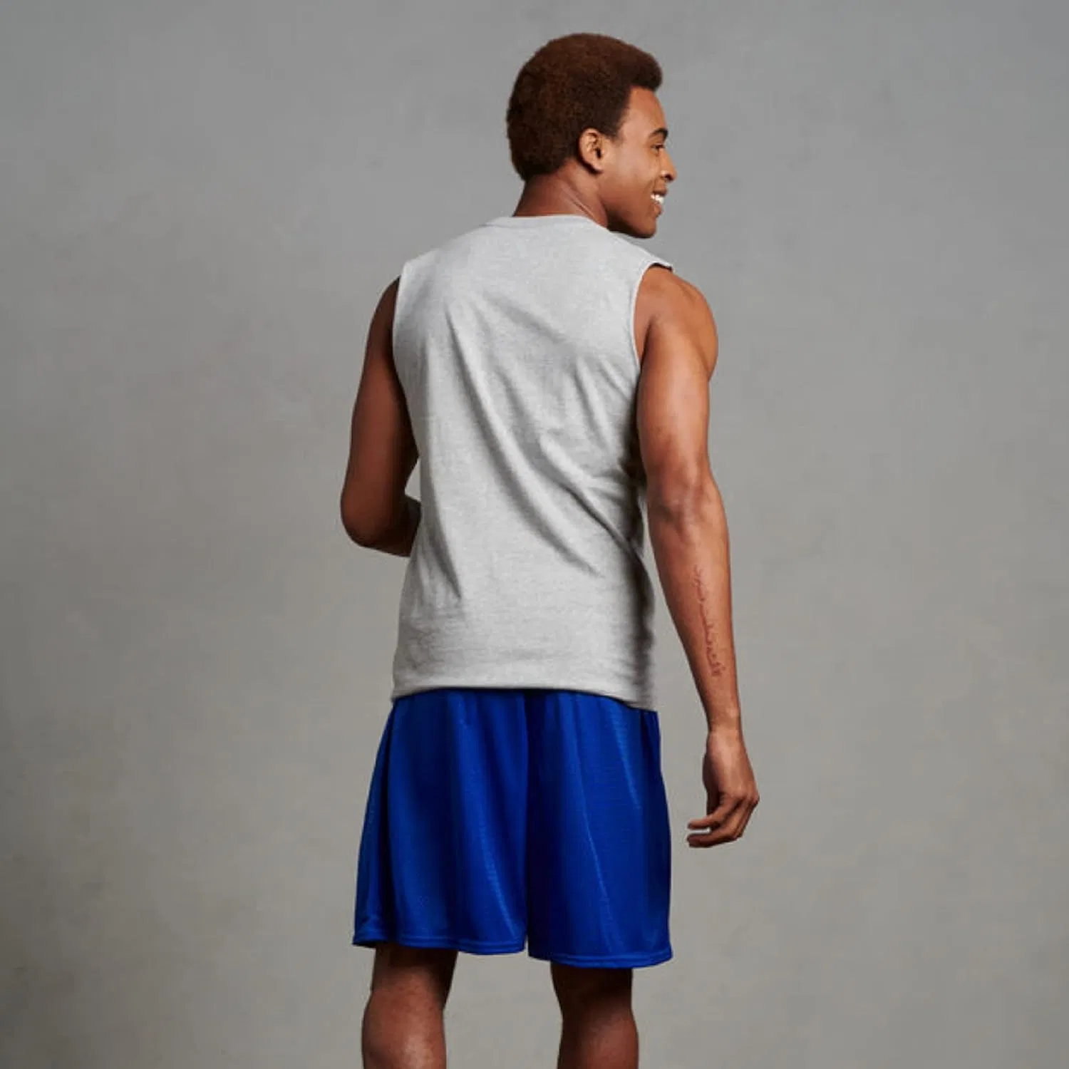 Детские сетчатые шорты Russell Athletic Big Boys' Youth, Royal — фото 3