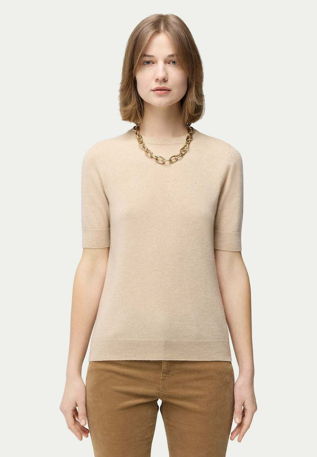 

Базовая футболка CREW NECK GOBI Cashmere, бежевый