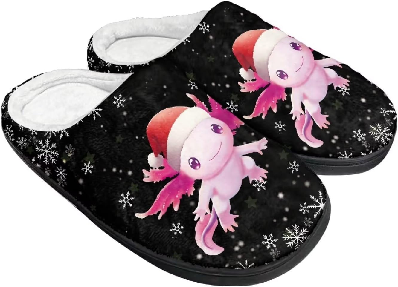 

Женские тапочки против скольжения, мужские домашние тапочки на Рождество, теплые и мягкие домашние тапочки для зимы и осени Baxinh, черный