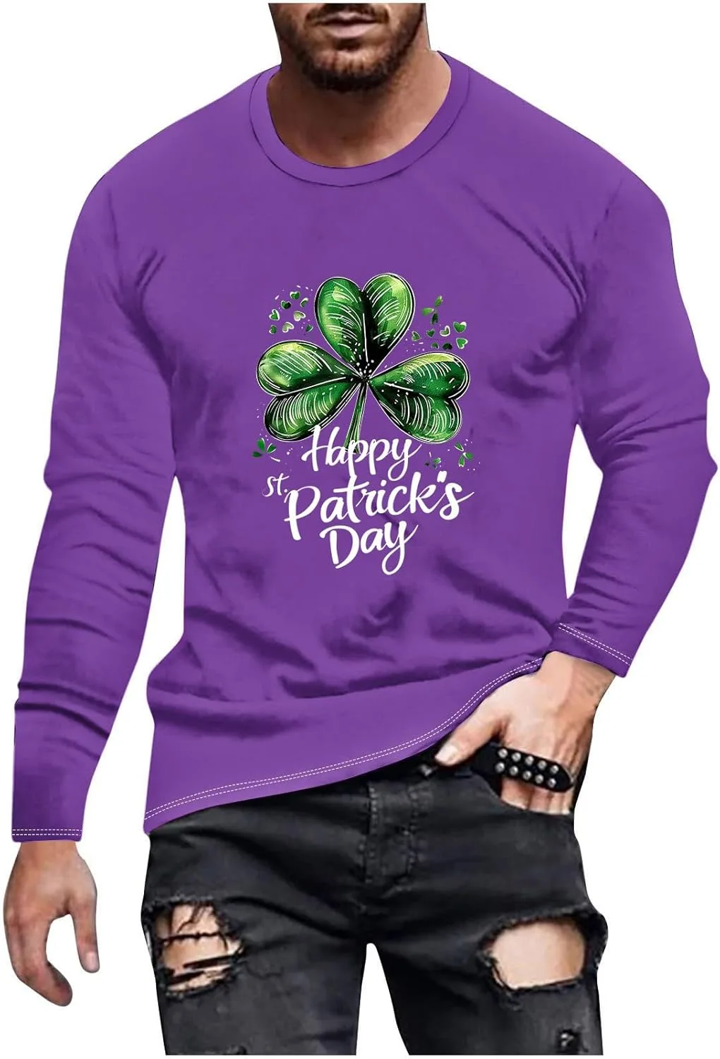 

Футболка с принтом трилистника Happy St Patricks Day Zeiyignr