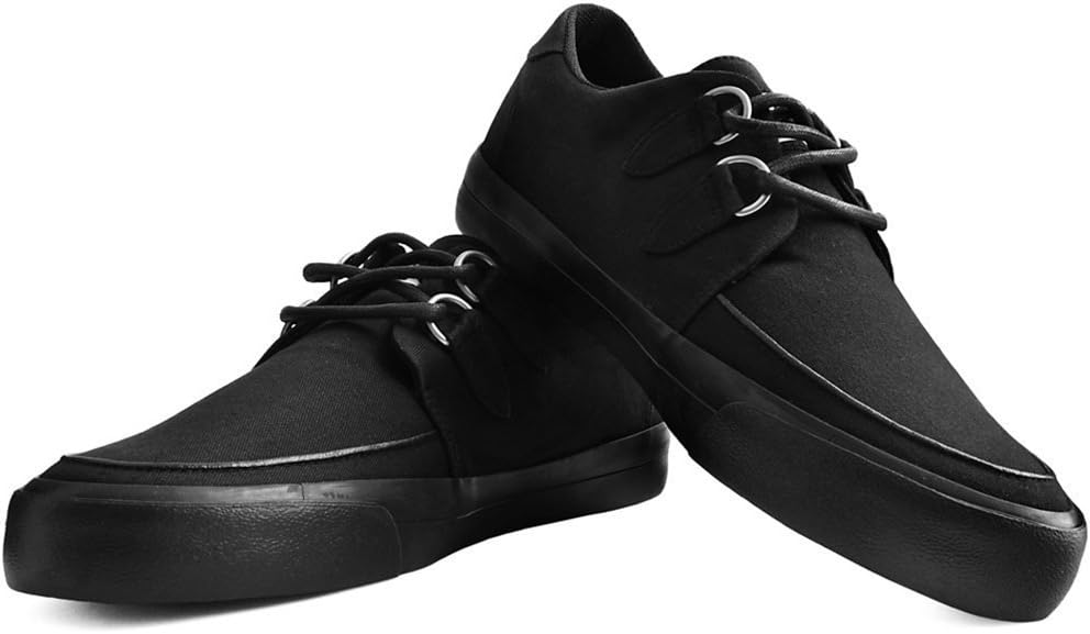 Кроссовки T.U.K. Twill Vegan Creeper для женщин и мужчин, шнуровка с D-образными кольцами, черный — фото 3