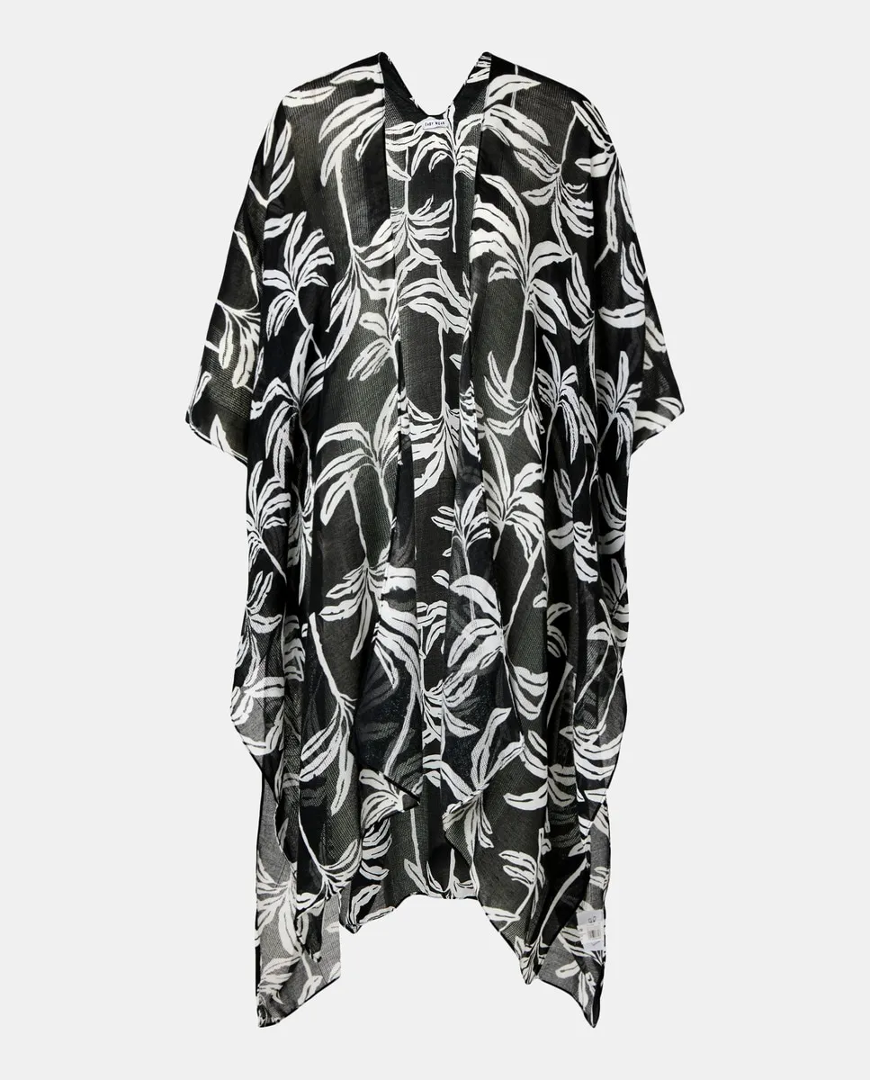 

Длинный женский кафтан с принтом Easy Wear, черный