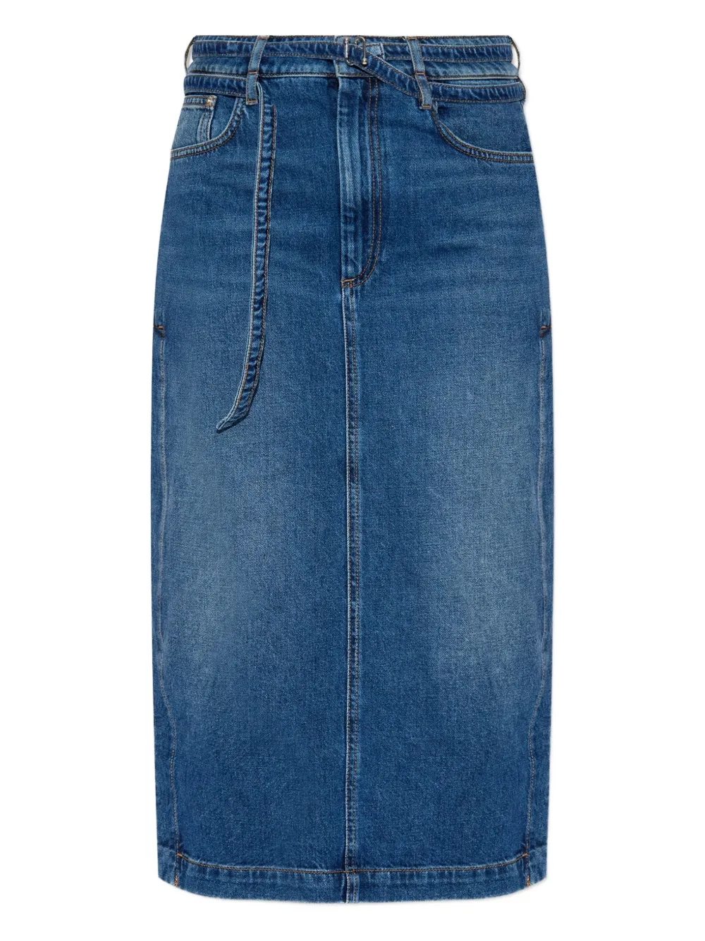 

Джинсовая юбка с поясом SPORTMAX, синий