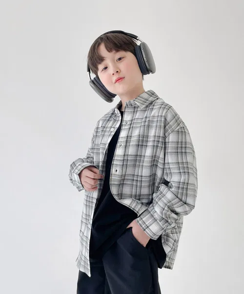 Детская рубашка BERRYCLOSET в клетку — фото 3