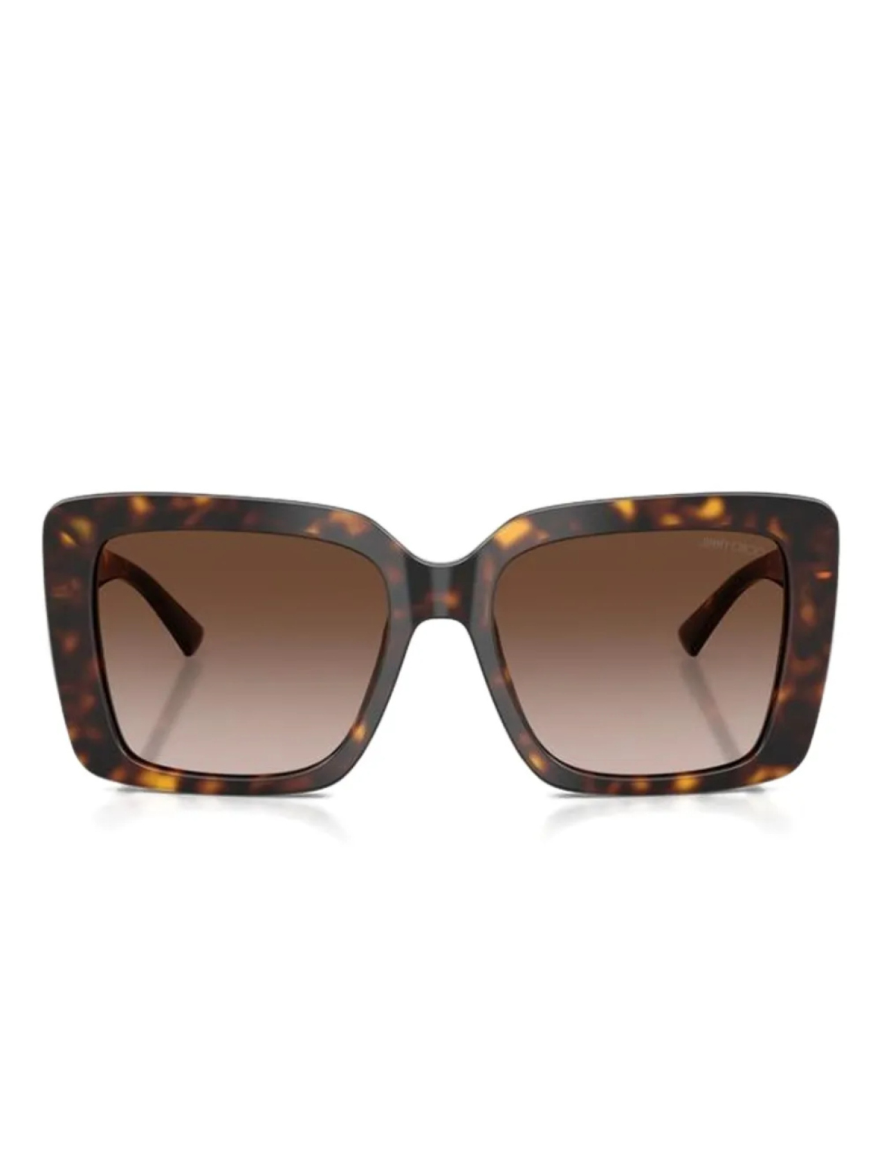 

Большие солнцезащитные очки в черепаховой оправе Jimmy Choo Eyewear, коричневый