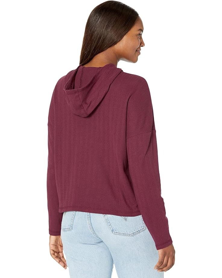 

Худи Toad&Co Foothill Pointelle Long Sleeve Hoodie, цвет Port