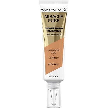 

Max Factor Miracle Pure Skin улучшающая тональная основа с SPF 30, 30 мл, оттенок 80 Bronze