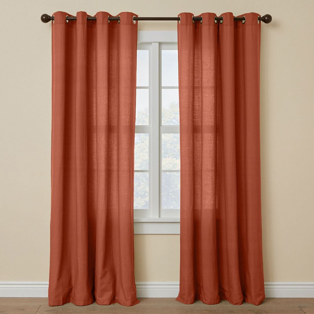 

Панель с втулками Brylanehome из полихлопкового холста BrylaneHome, цвет Terracotta