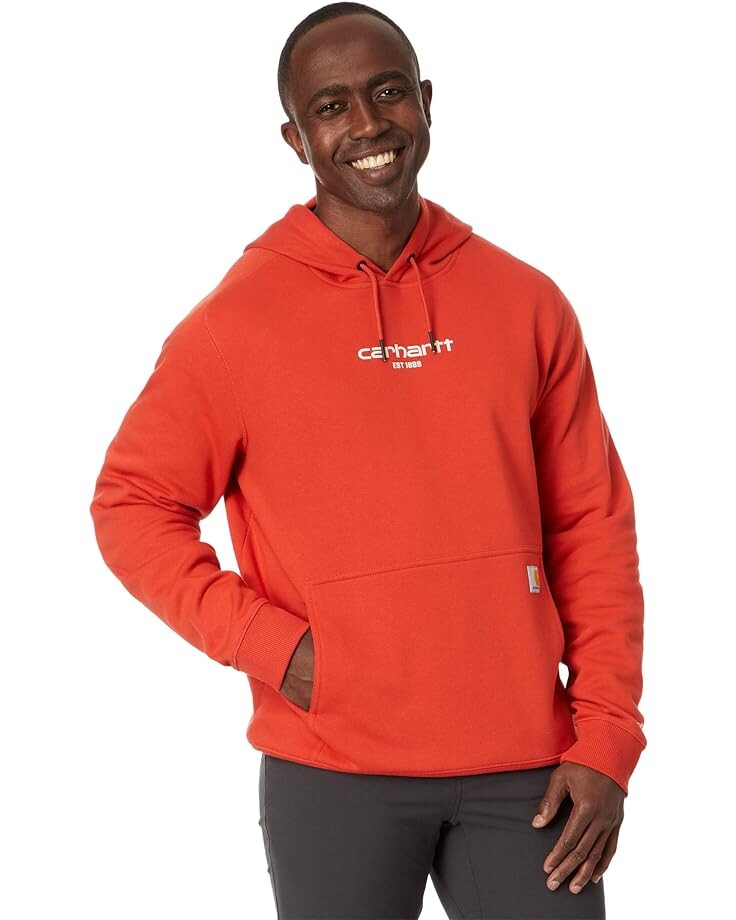 

Толстовка Carhartt Force Relaxed Fit Lightweight Logo Graphic, цвет Red Barn