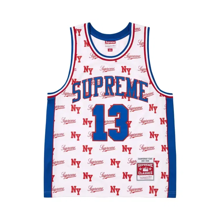 Футболка Supreme x Mitchell & Ness Monogram, белый
