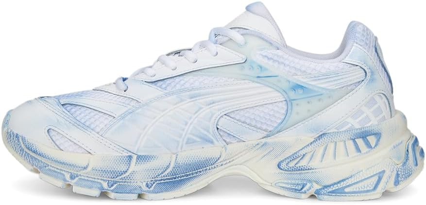 Мужские кроссовки PUMA Velophasis Overdye на шнуровке, повседневные - синие — фото 3