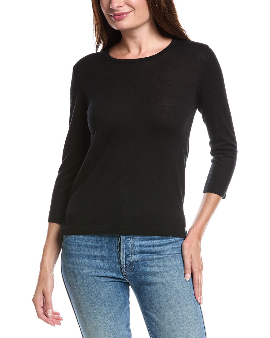 

Форте Кашемир Прибрежный шелк и кашемир свитер Forte Cashmere, черный
