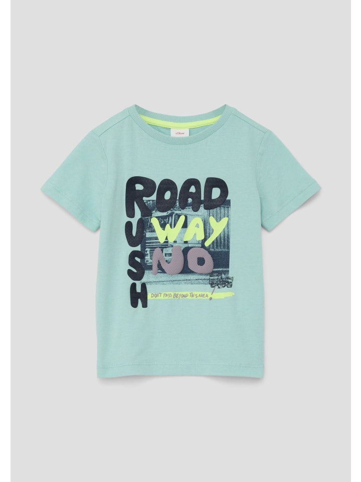 

s.Oliver Футболка цвета 6068_светло-бирюзовый, Зеленый, s.Oliver Футболка цвета 6068_светло-бирюзовый