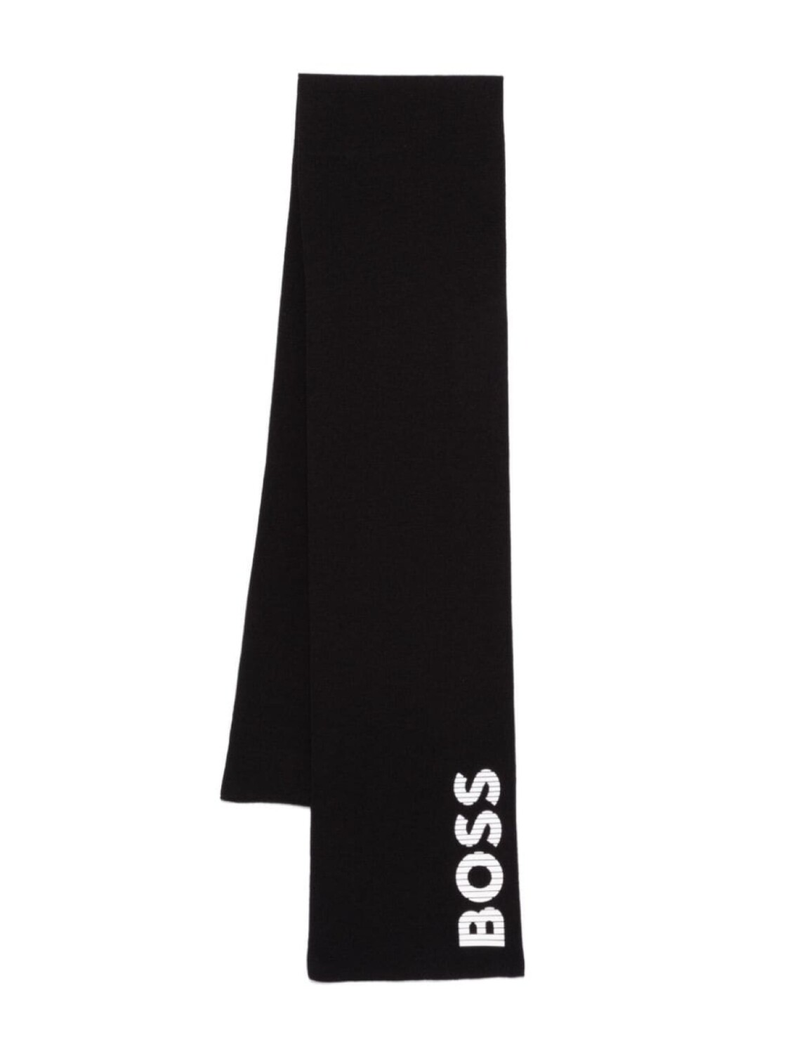 

BOSS Kidswear шарф с рельефным логотипом, черный