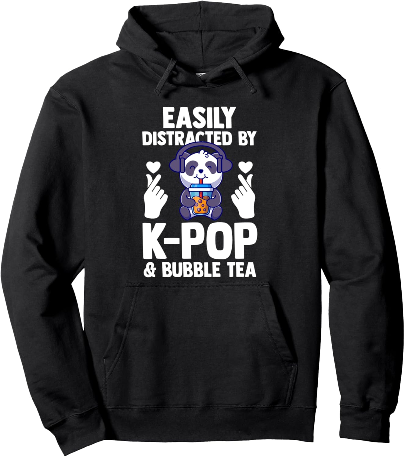 

Легко отвлекаюсь на k-pop и чай с пузырьками, корейская толстовка K-Pop Merch & K-Pop Merchandise Gifts, черный