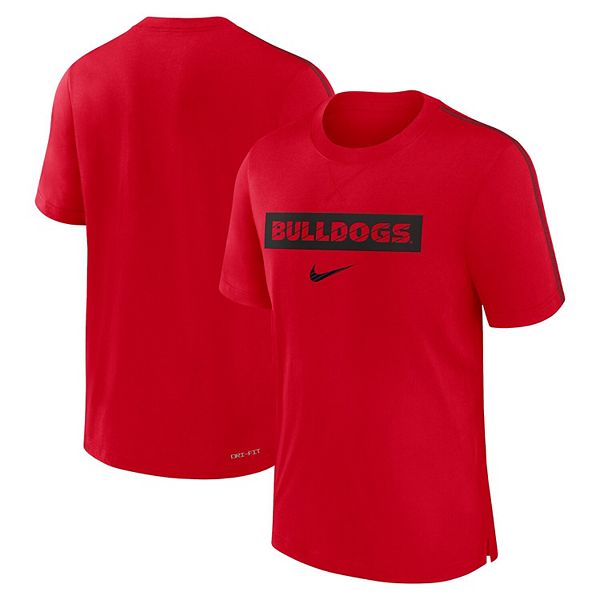 

Мужская красная футболка georgia bulldogs 2024/25 sideline player performance tri-blend Nike