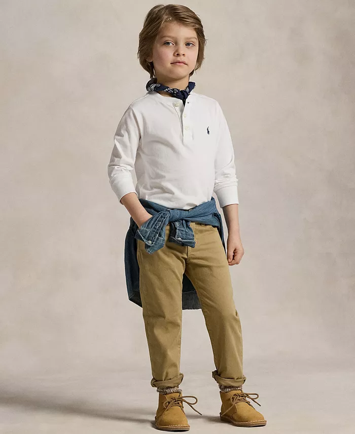 Брюки Sullivan Slim Stretch Sateen для малышей и мальчиков Polo Ralph Lauren, коричневый/бежевый — фото 3