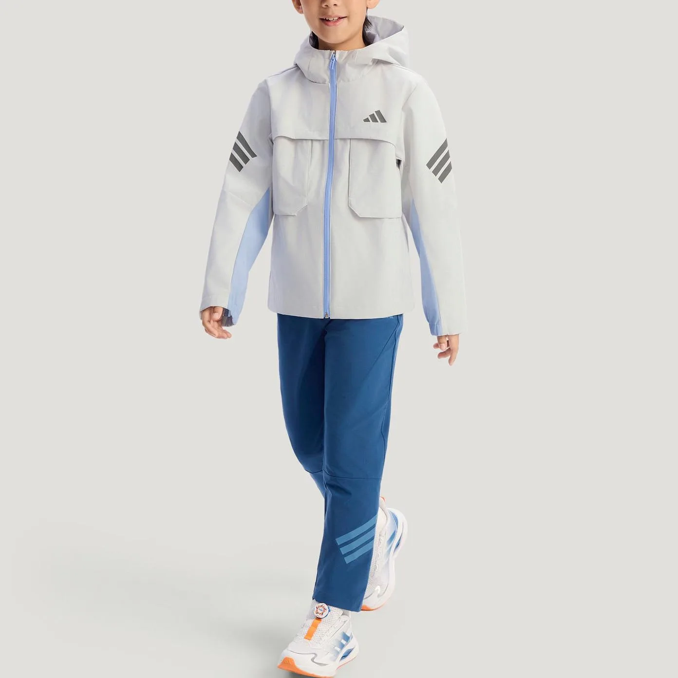 Детские спортивные штаны Moderate Adidas, Mixed Asphalt Blue — фото 4