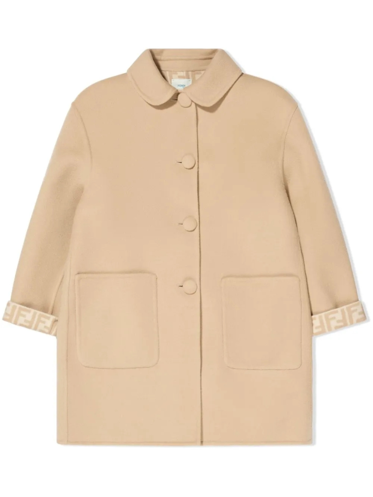 

Пальто с логотипом FF Fendi Kids, нейтральный