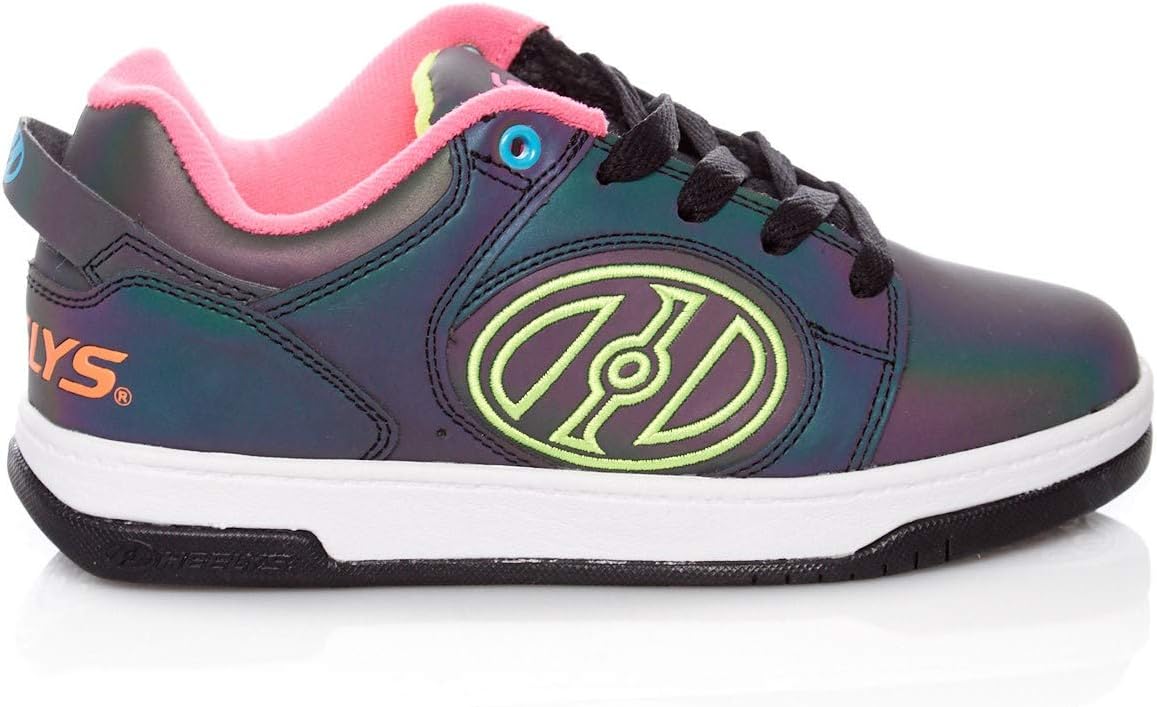 Кроссовки Heelys Voyager с колесиками для девочек, черно-желто-розовые — фото 4