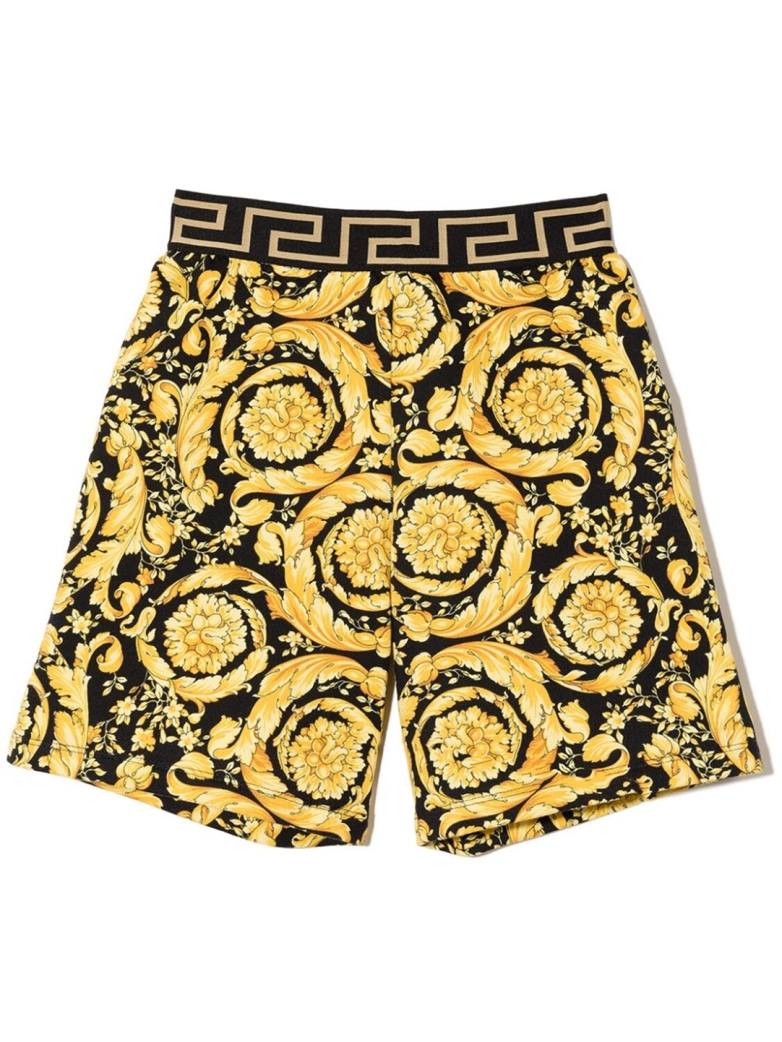 

Versace Kids шорты с принтом Barocco Kids, черный
