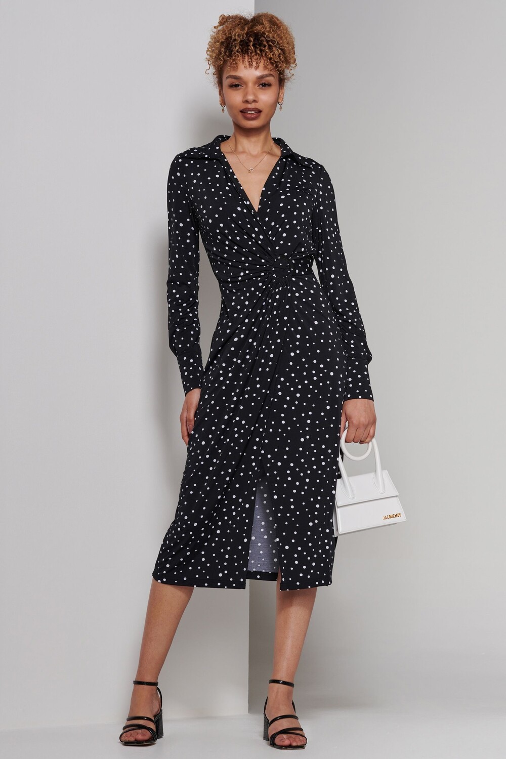 

Платье-Рубашка Becca из джерси с длинными рукавами Jolie Moi, черный