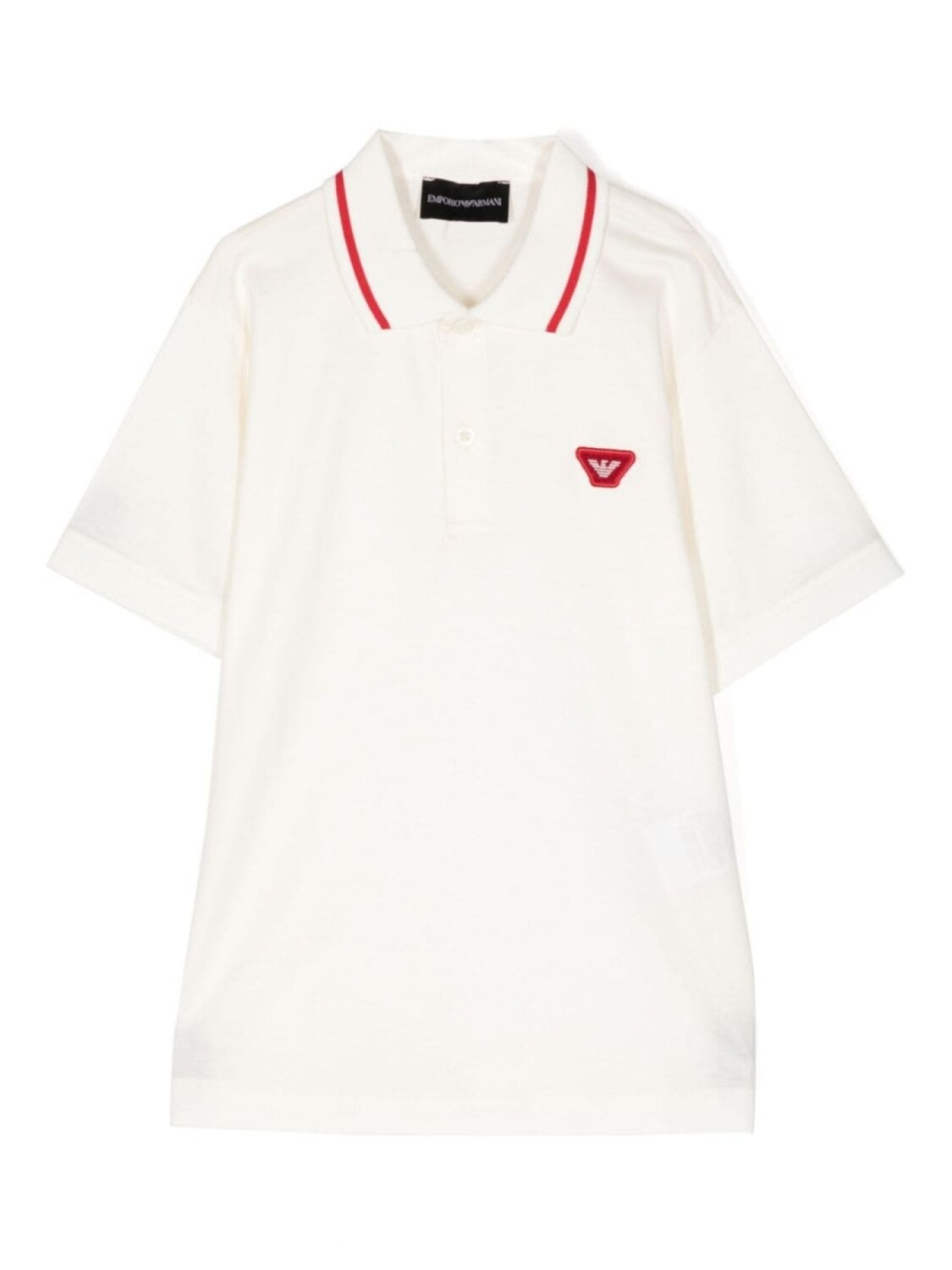 

Рубашка поло с аппликацией Emporio Armani Kids, бежевый