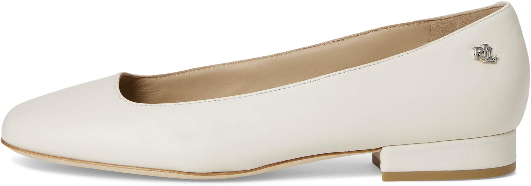 Балетки Lauren Ralph Lauren Women's Emellie Nappa Leather Ballet Flat, Soft White — фото 4
