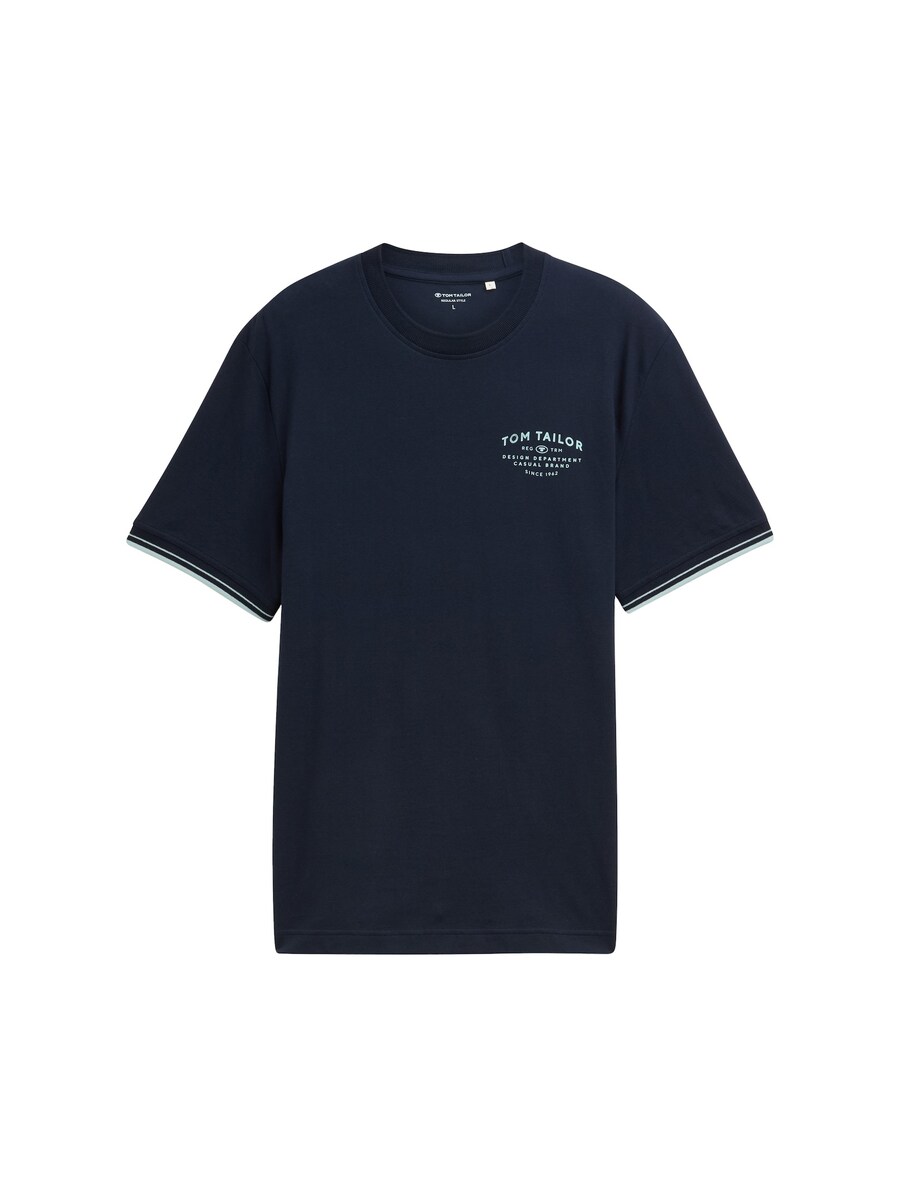 

Классическая футболка TOM TAILOR Shirt, цвет navy/aqua