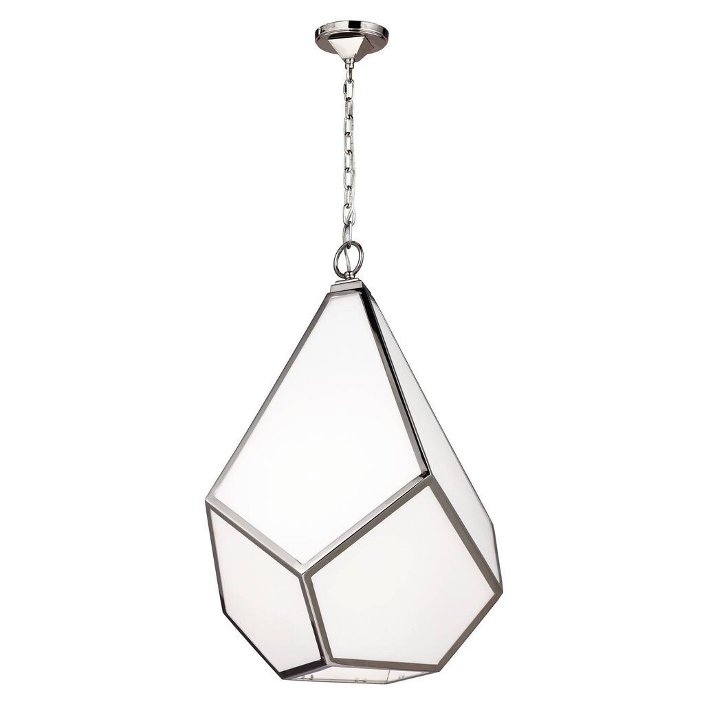 

Подвесной светильник Diamond, полированный никель и опаловое стекло, большой Elstead Lighting