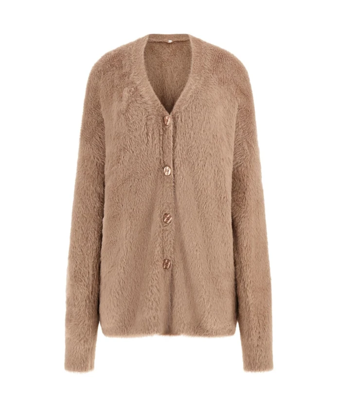 

Коричневый кардиган с V-образным вырезом для женщин Guess, коричневый