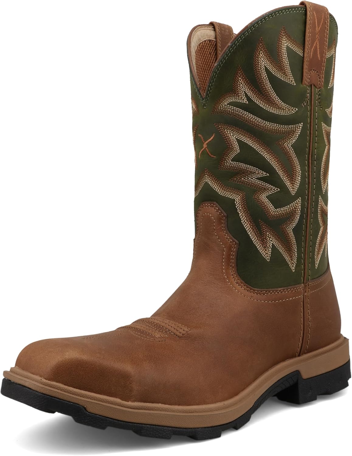 

Ботинки Twisted X Men's 11 с вставкой Nano Composite Toe, легкие X Western, оливковый