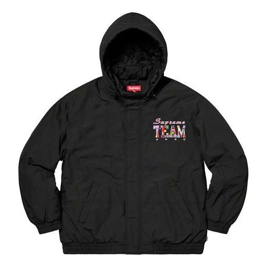 

Куртка super team puffy jacket 'black' Supreme, черный