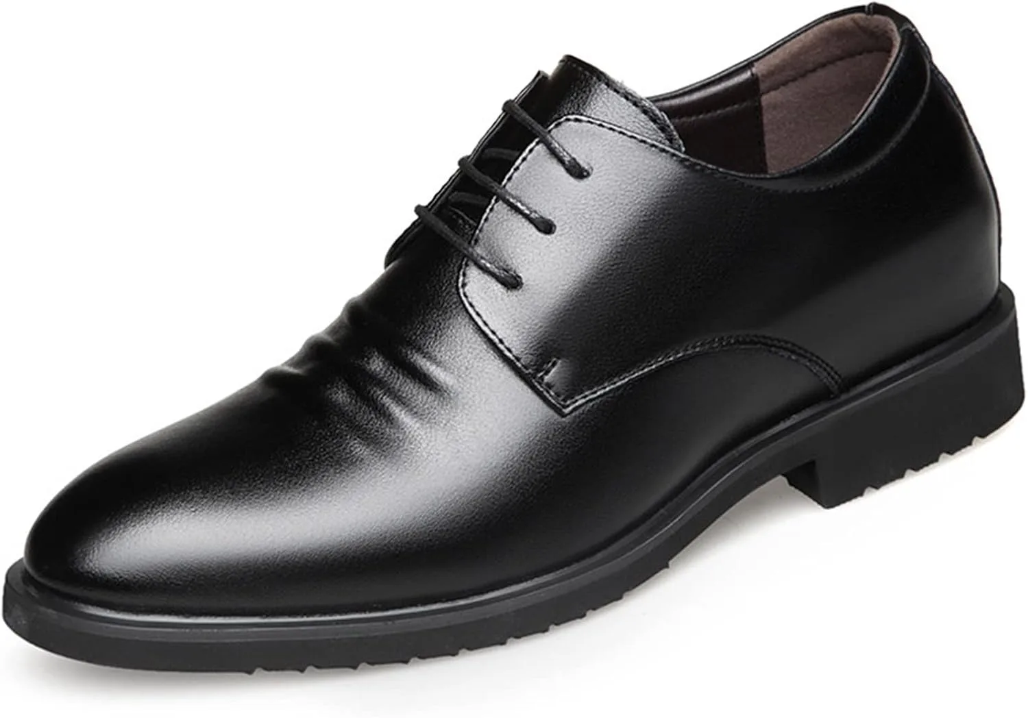 Мужская обувь, туфли на шнуровке, мужская кожаная обувь, мужская обувь туфли на шнуровке Generic, черный — фото 3