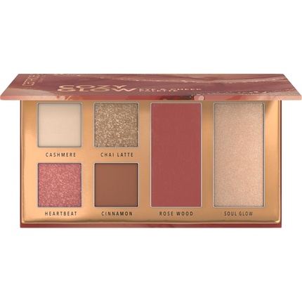 Палитра румян Cozy Glow Eye & Cheek Palette, 6 цветов, стойкие, мерцающие, матовые, веганские духи, без спирта и парабенов, 10 г Catrice — фото 2