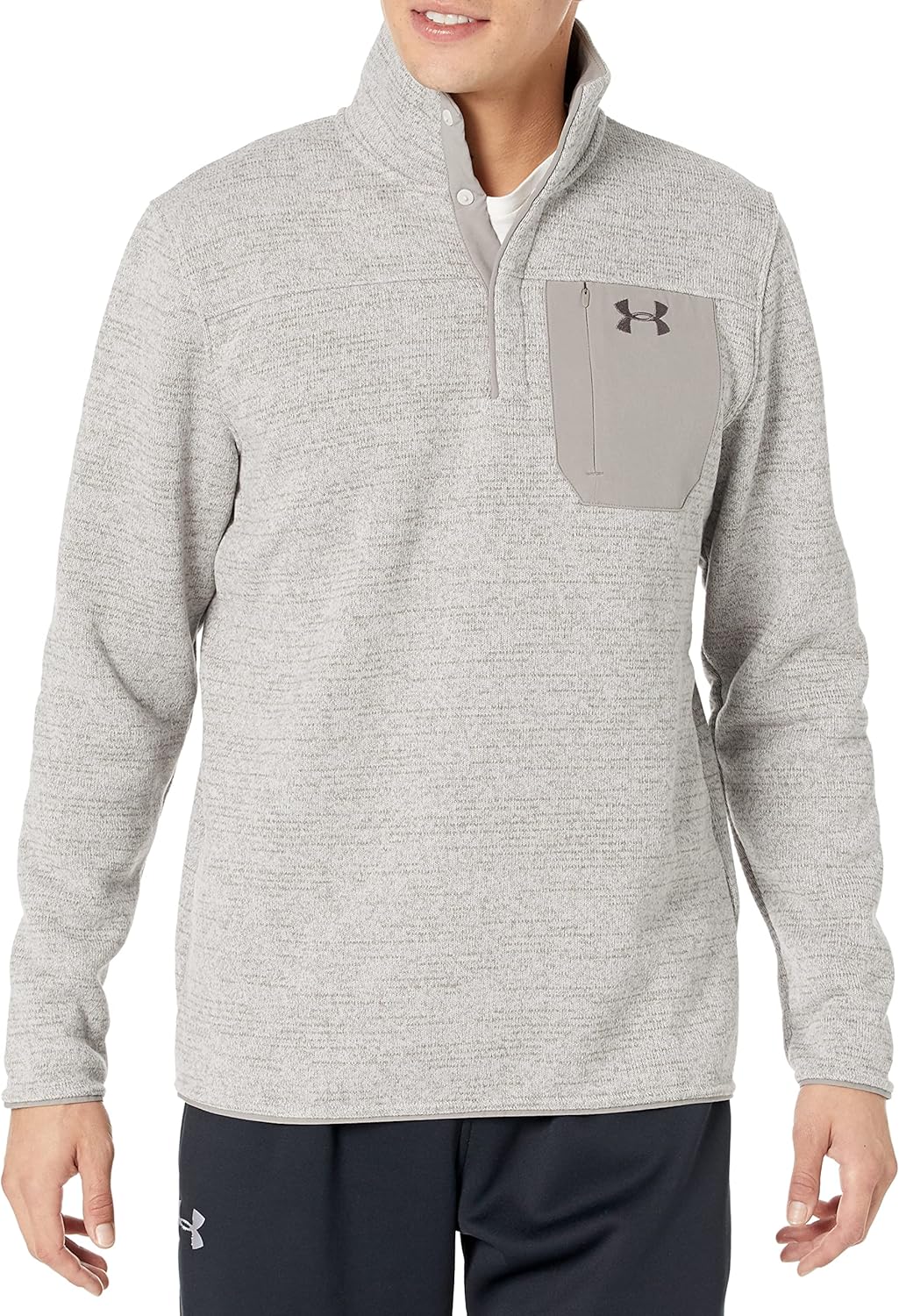 

Толстовка Under Armour mens Specialist Henley 2.0, (294) Pewter/Ghost Gray/Fresh Clay