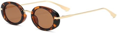 

Ретро-панк мужские овальные солнцезащитные очки для женщин, модные прозрачные линзы цвета океана, защита от УФ-излучения UV400, трендовые мужские солнцезащитные очки MTZJH, Leopard Tea