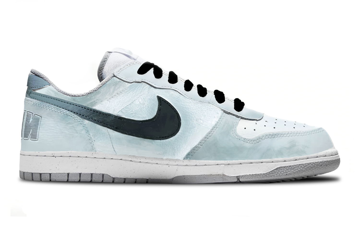 Nike Кроссовки для скейтбординга Big Low Ice Silk мужские синие, устойчивые к истиранию и дышащие — фото 3