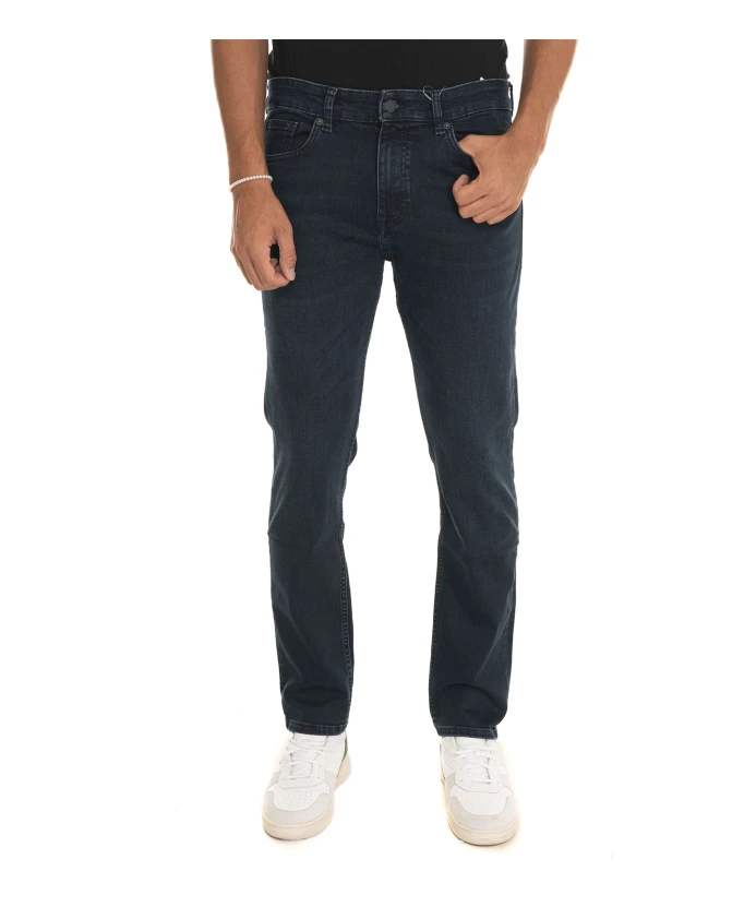 

Джинсы Slim Fit из денима с 5 карманами. Boss, синий