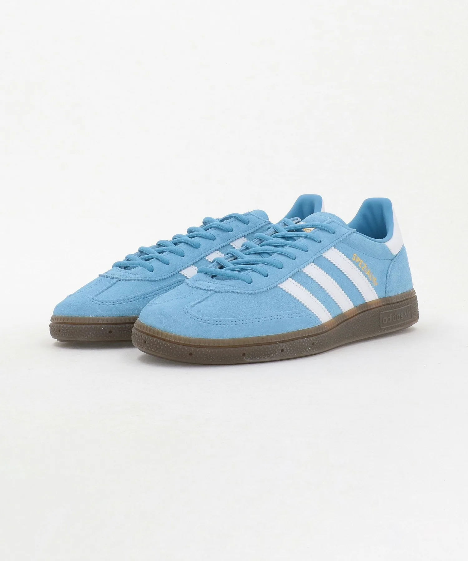 Мужские кроссовки из замши adidas Originals Handball Spezial BD7632 светло-голубые — фото 2