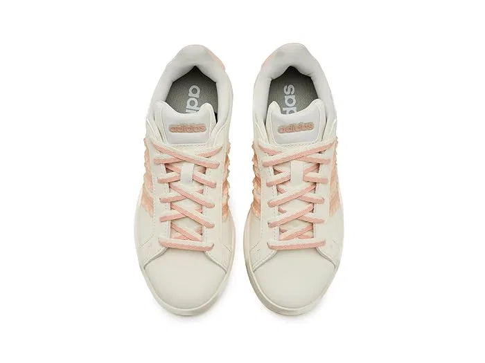Кроссовки на шнуровке Grand Court 3.0 Adidas, White/Blush Pink/Gum — фото 3