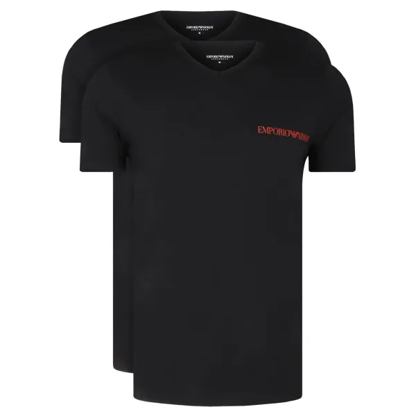 

Комплект из двух футболок приталенного кроя Emporio Armani, черный
