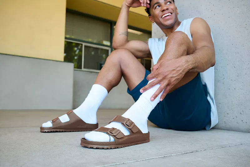 Мужские сандалии Birkenstock Arizona из ЭВА, коричневый — фото 3