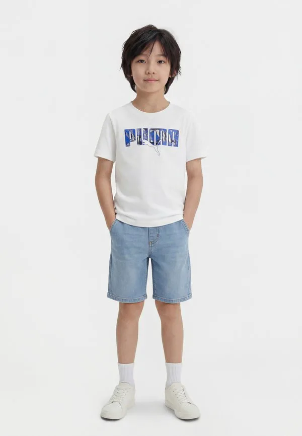 Футболка с логотипом lab story, унисекс, с принтом. Puma, White