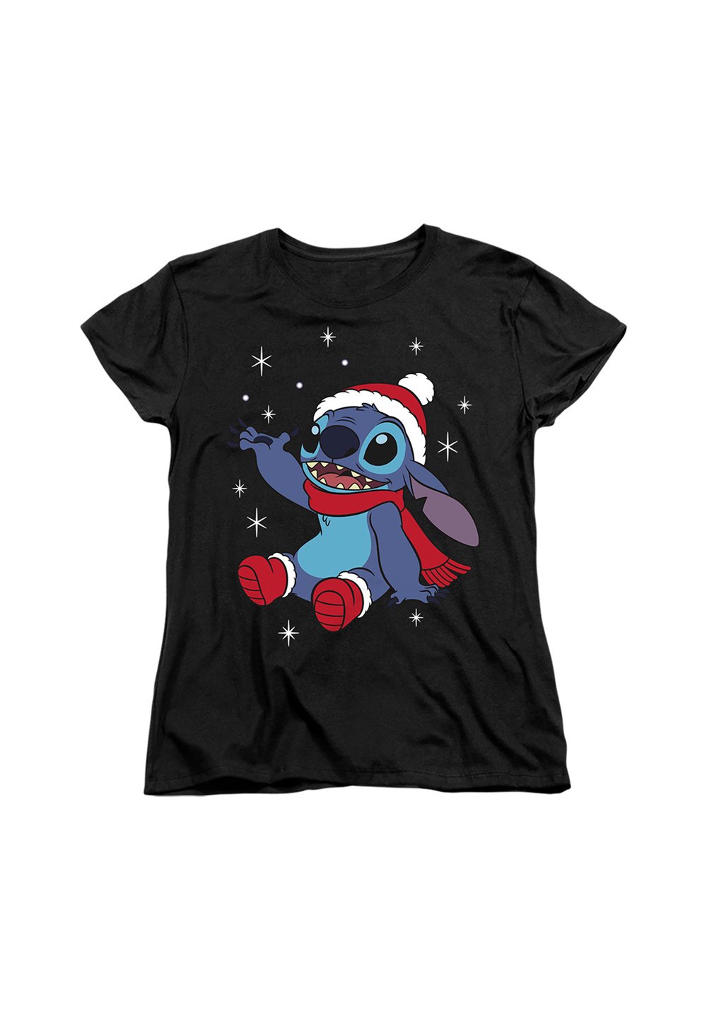

Футболка с принтом LILO STITCH CHRISTMAS SNOWFLAKES Disney, черный