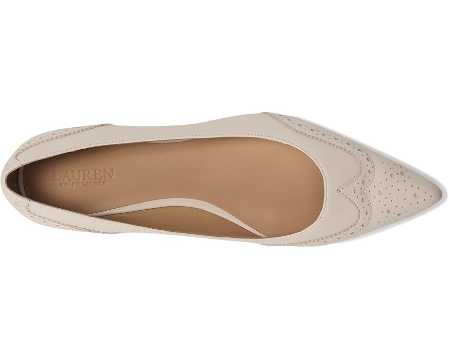 Балетки Lauren Ralph Lauren Loraine Nappa Leather Ballet Flat, цвет Soft White/Soft White — фото 2