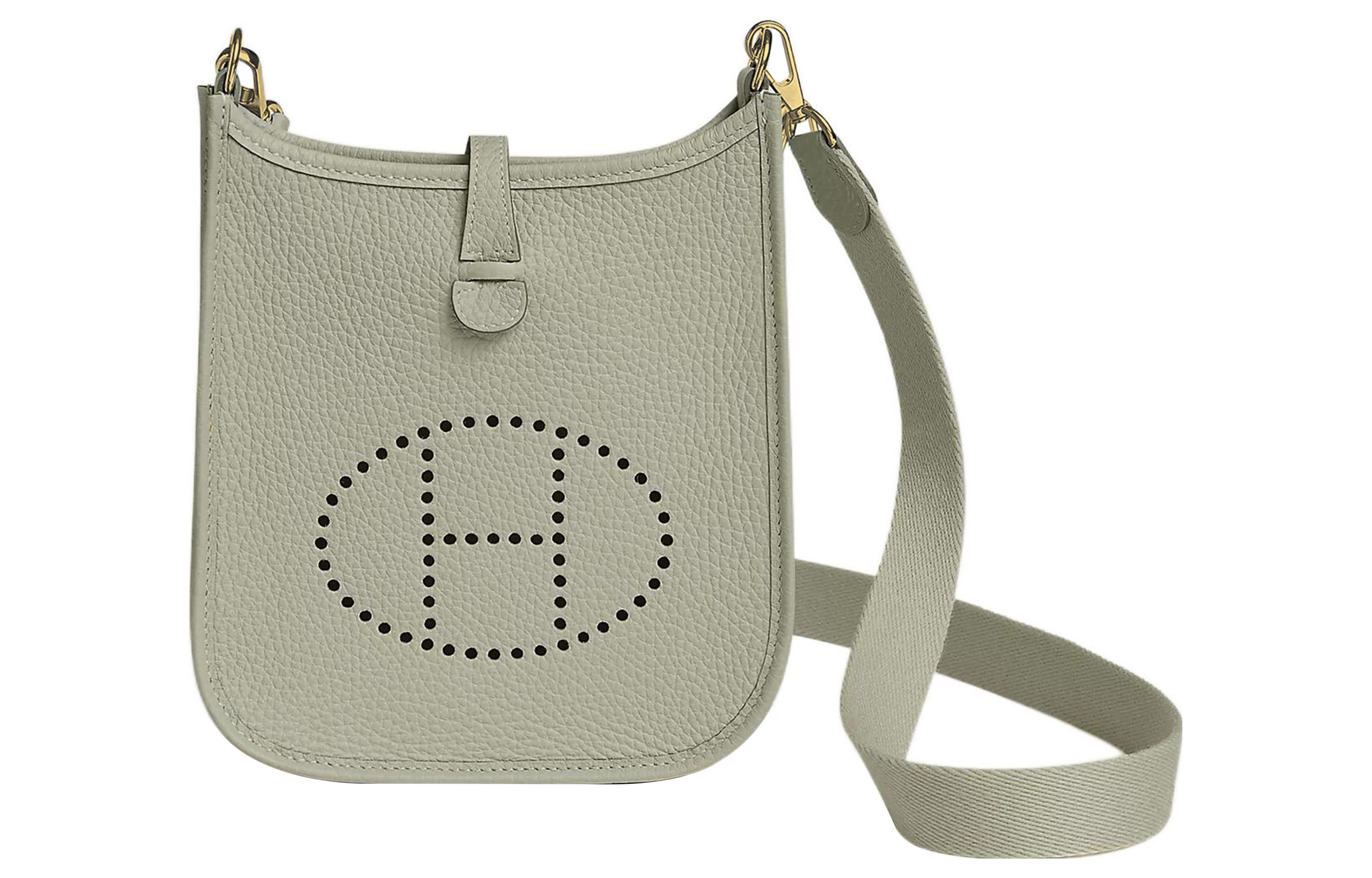 

HERMES Сумка на плечо Evelyne Clemence кожаная мини женская ледяной кристалл серый